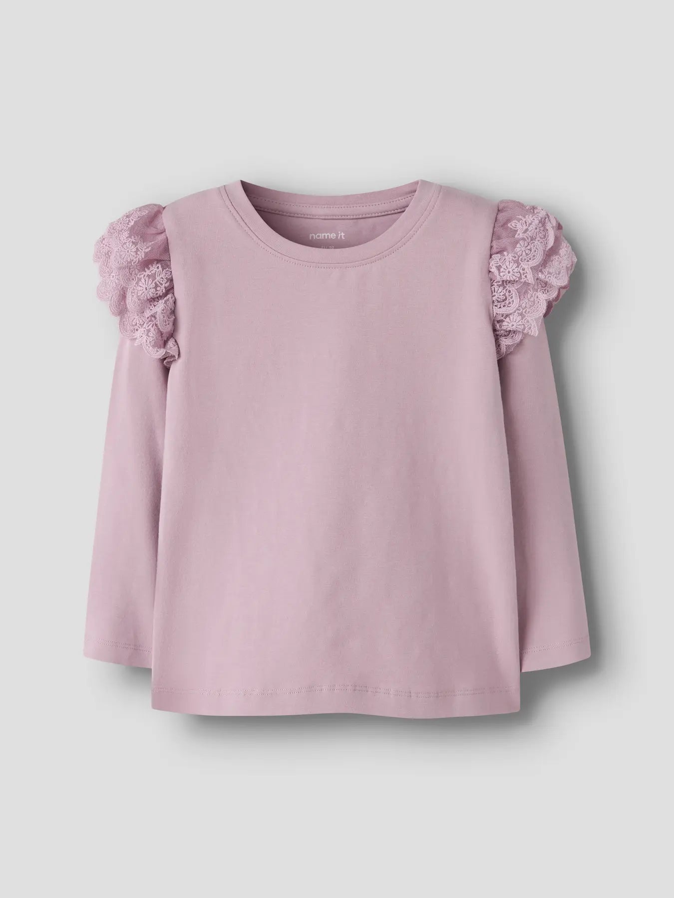 Långärmad Topp Enfärgad Tinsley Volang Rosa