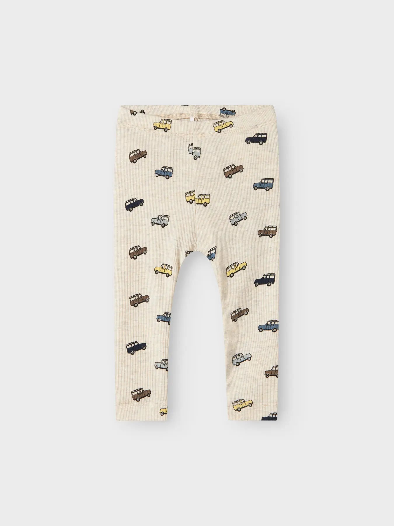 Leggings Bilar Ribbade Hukab Beige
