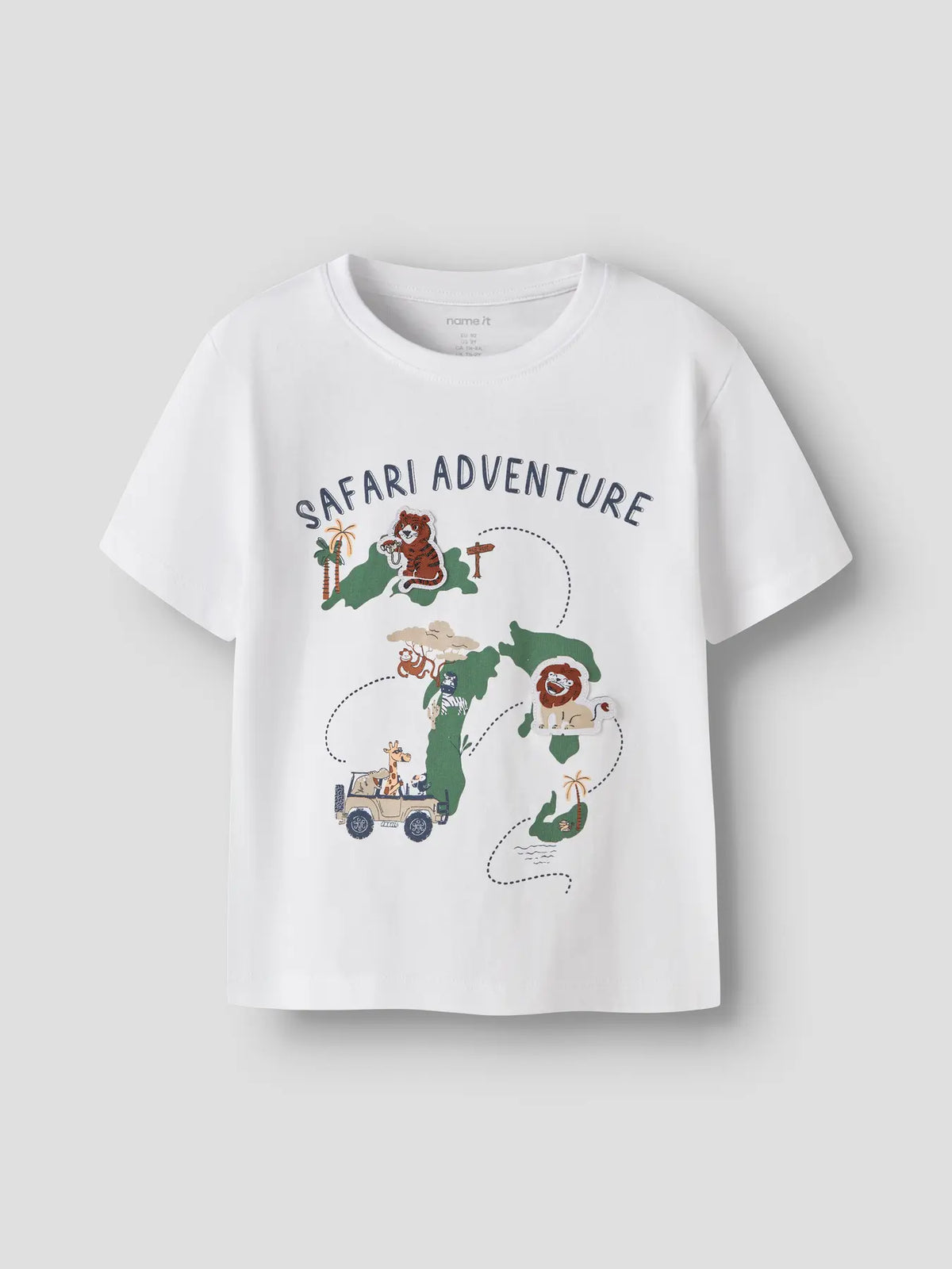 Kortärmad T-shirt Djur Huber Vit