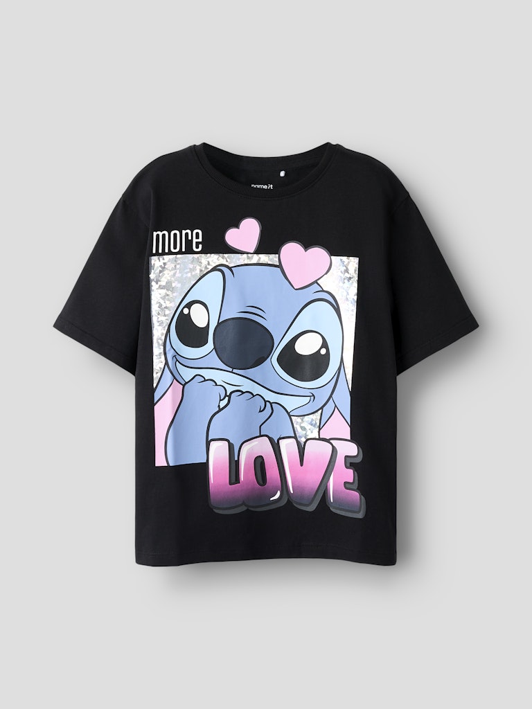 Topp Stitch Kortärmad Fora Svart