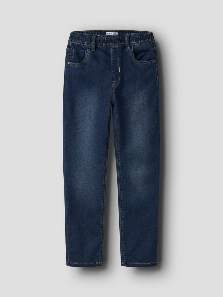Jeans Mjuka Regular Resårmidja Denim Blå