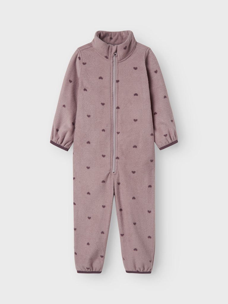 Fleece-Overall Spektra Hjärtan Rosa
