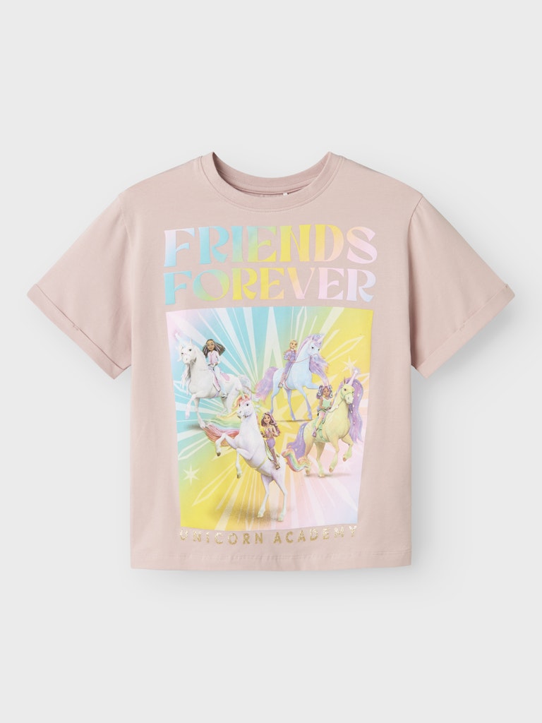 Topp Kortärmad Jixo Enhörningar Glitter Rosa