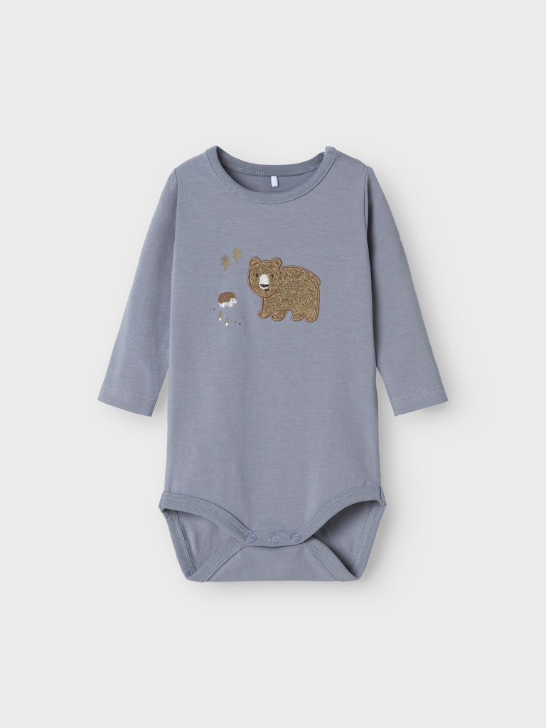 Body Långärmad Björn Olen Blå