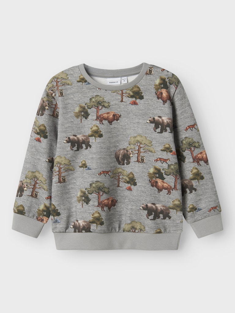 Sweattröja Olin Djurmönstrad Grå