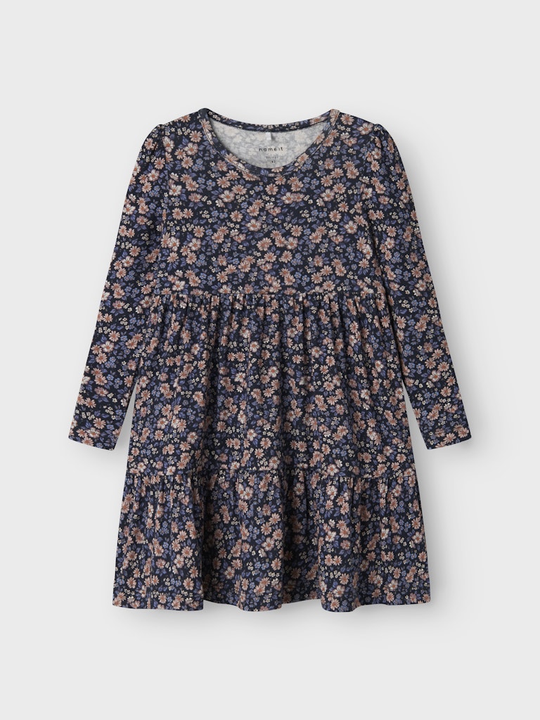 Klänning Oalia Långärmad Blommor Blå