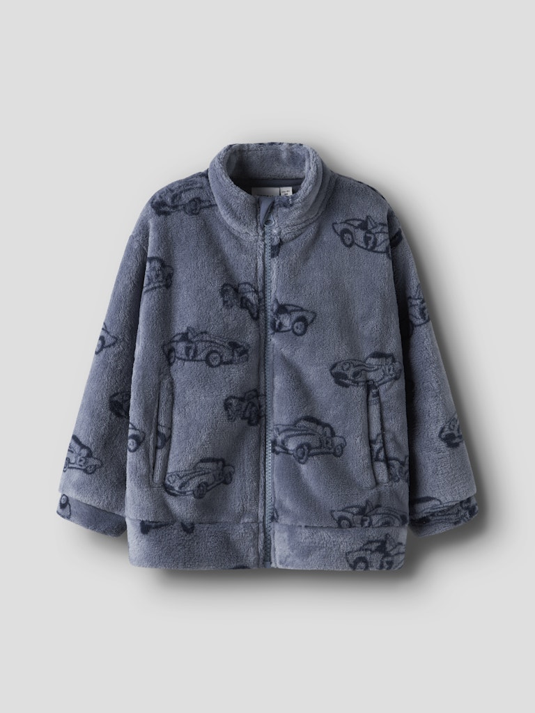 Fleecetröja Bilar Dragkedja Blå