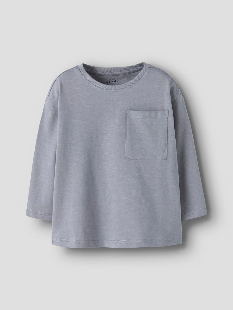 Långärmad Topp Vebbe Enfärgad Blå