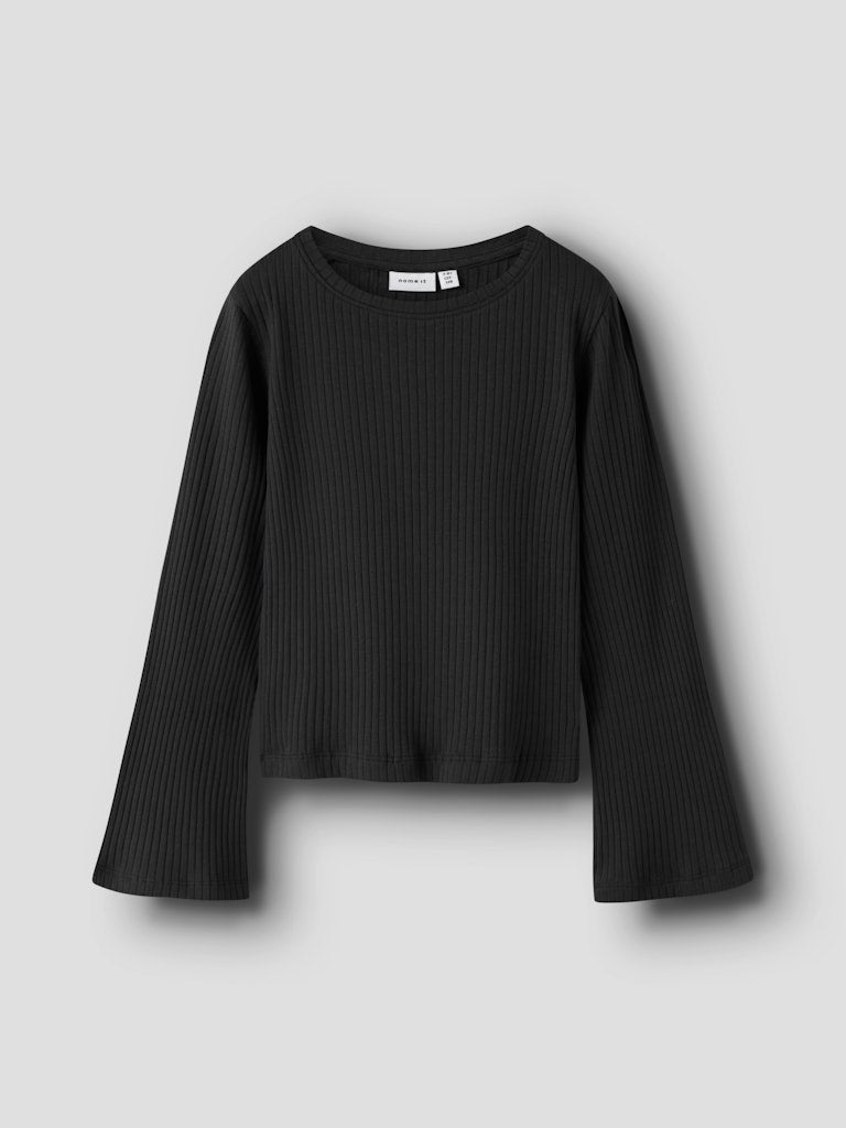 Långärmad Topp Enfärgad Kalo Svart