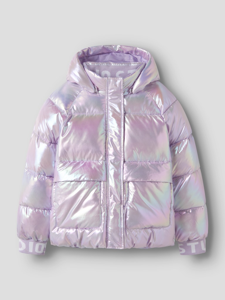 Glansig Täckjacka Malan K Silver/Rosa