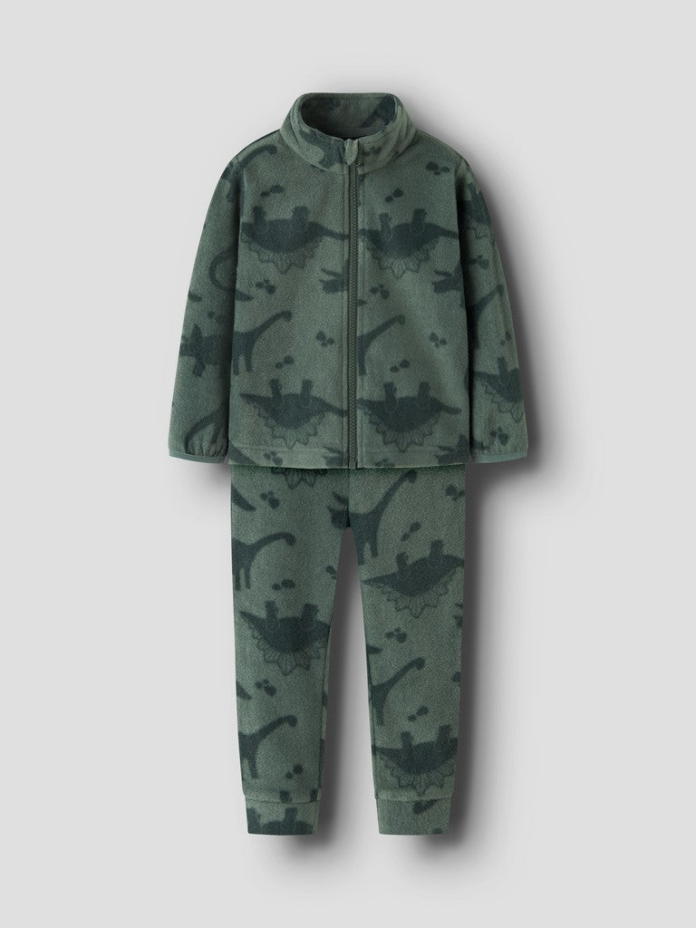 Fleece-set Spektra Dinosaurier Grön