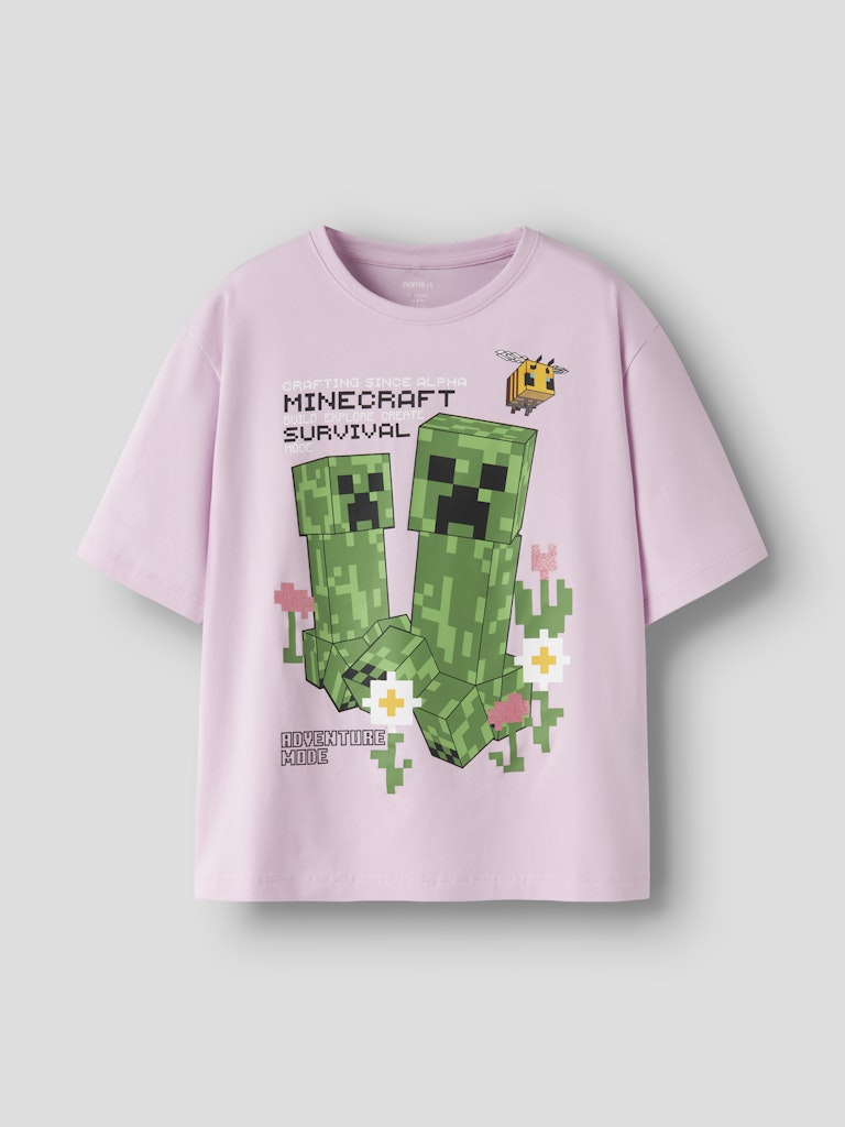 T-shirt Minecraft Kortärmad Jylda Rosa