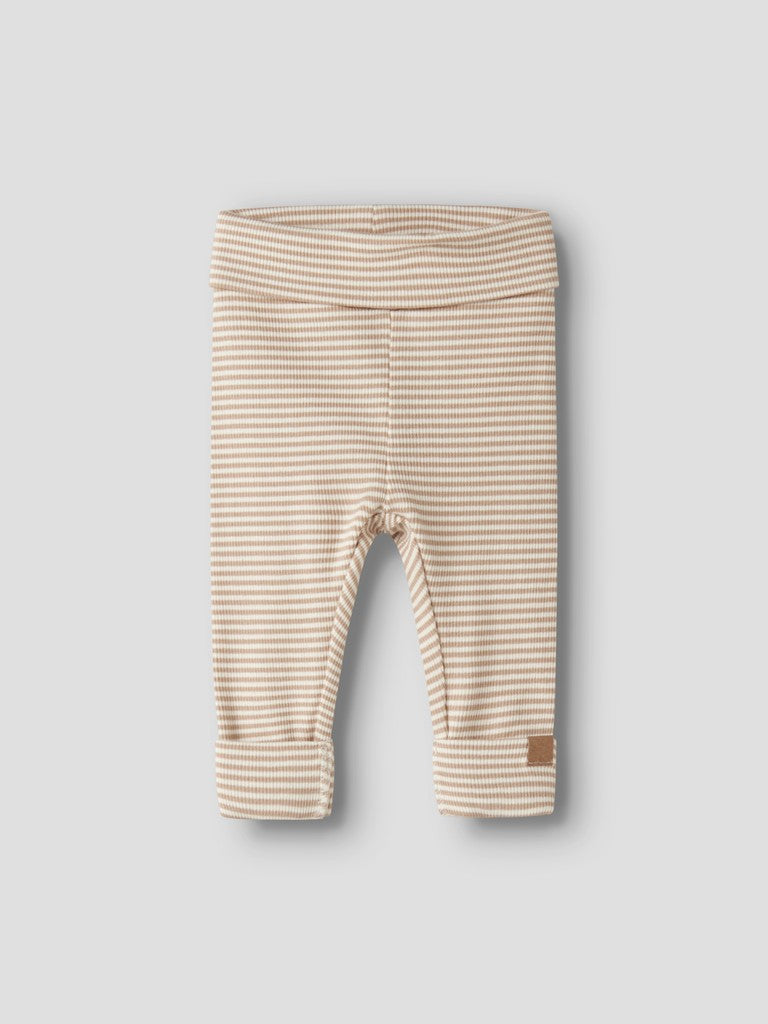 Byxa/Legging Berro Ribbad Randig Beige
