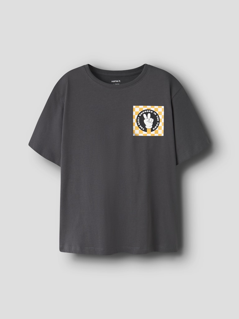 T-shirt Kortärmad Olaff Backprint Grå