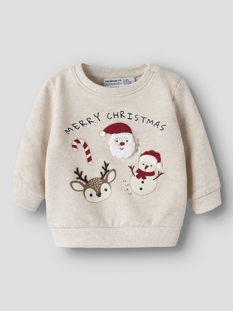 Sweattröja Julmotiv Rular Beige