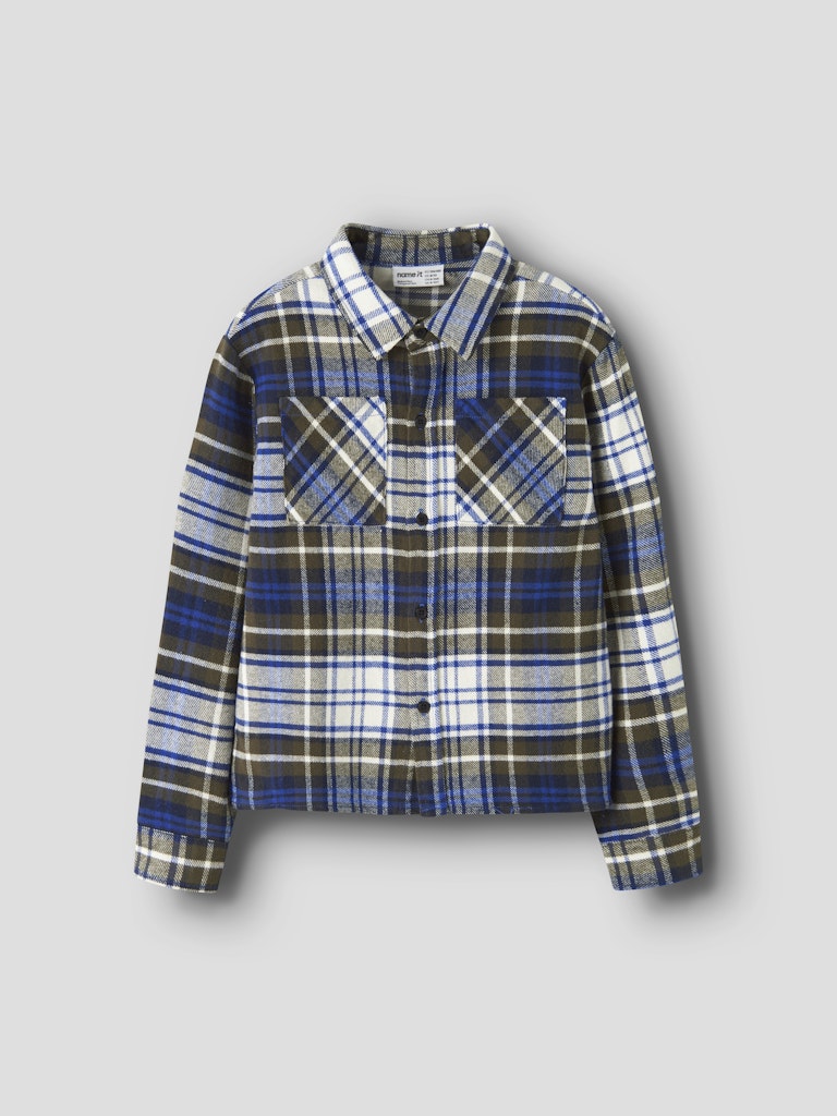 Skjorta Overshirt Flanell Rutig Netul Blå