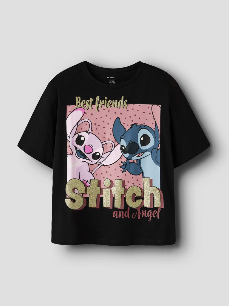 Topp Stitch Kortärmad Adara Svart