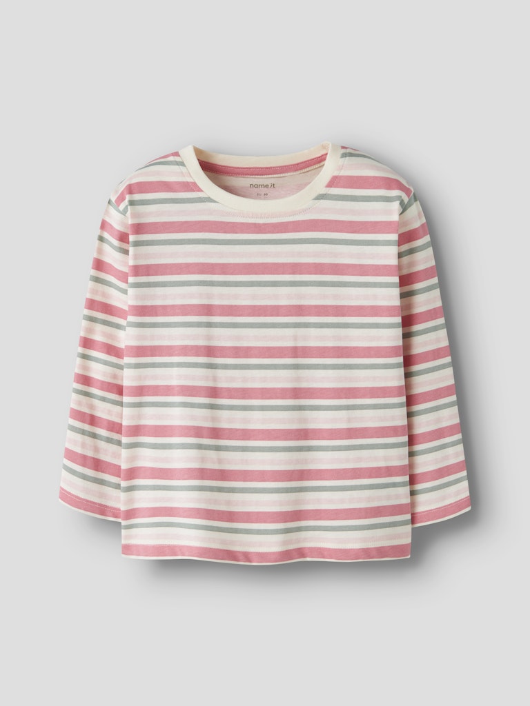 Långärmad Topp Randig Velda Vit Rosa