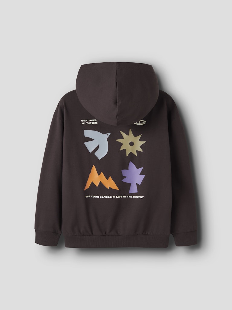Hoodie Oak Backprint Brun