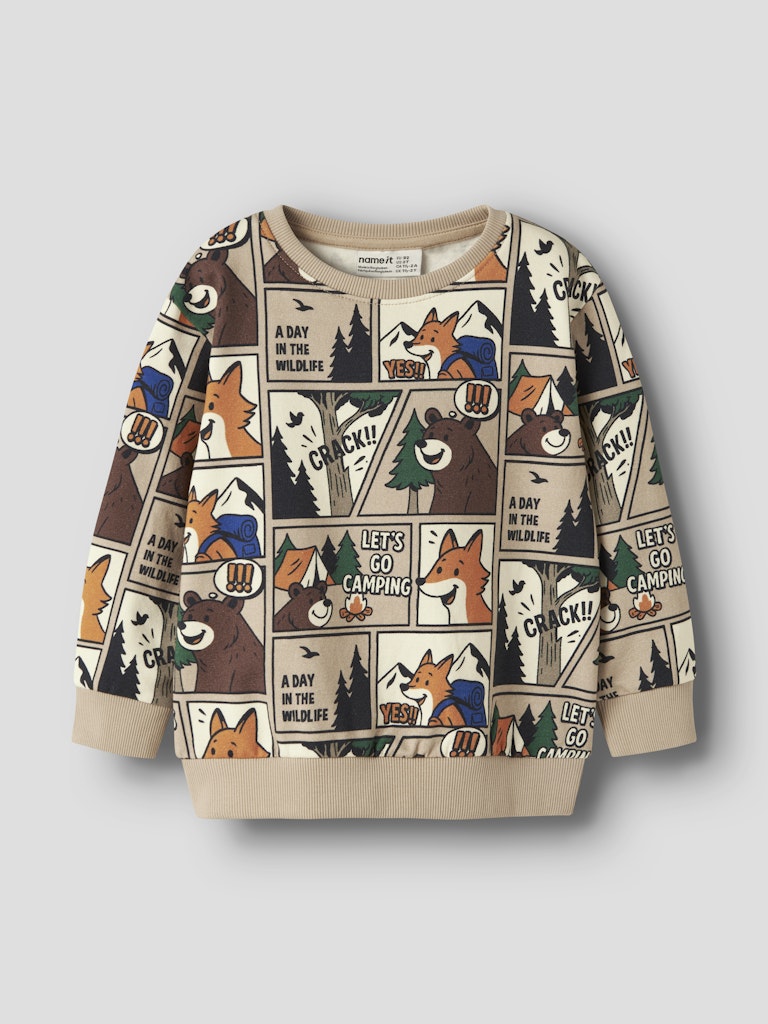 Sweattröja Djur Wildlife Oswaldy Beige