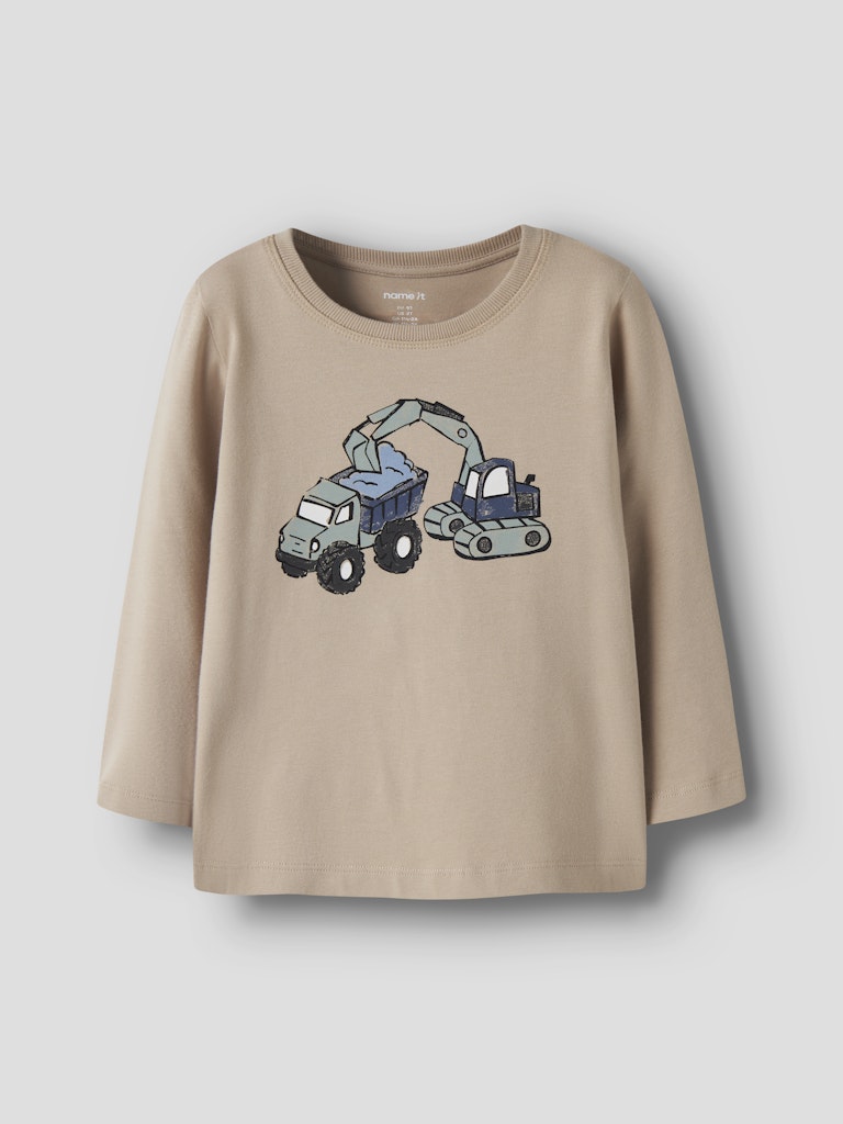 T-shirt Långärmad Grävmaskin Karke Beige
