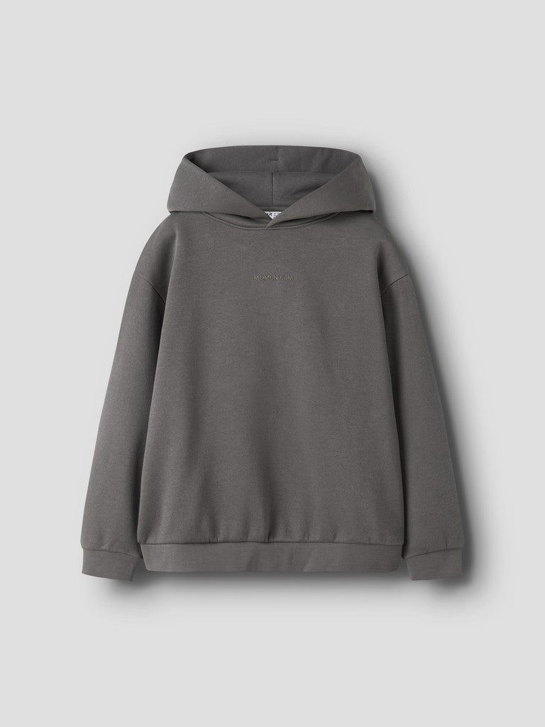 Hoodie Roen Enfärgad Grå