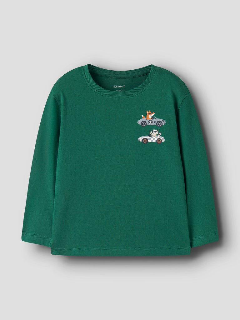 T-shirt Långärmad Bilar Vagno Grön