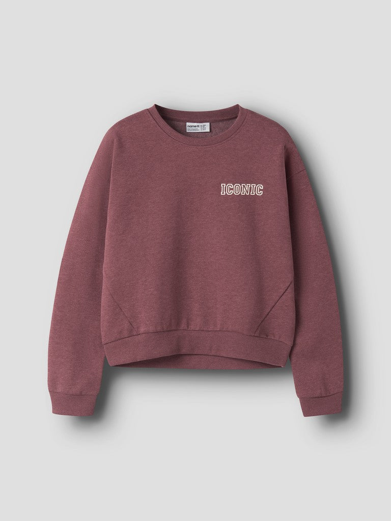 Sweattröja Iconic Enfärgad Vima Vinröd