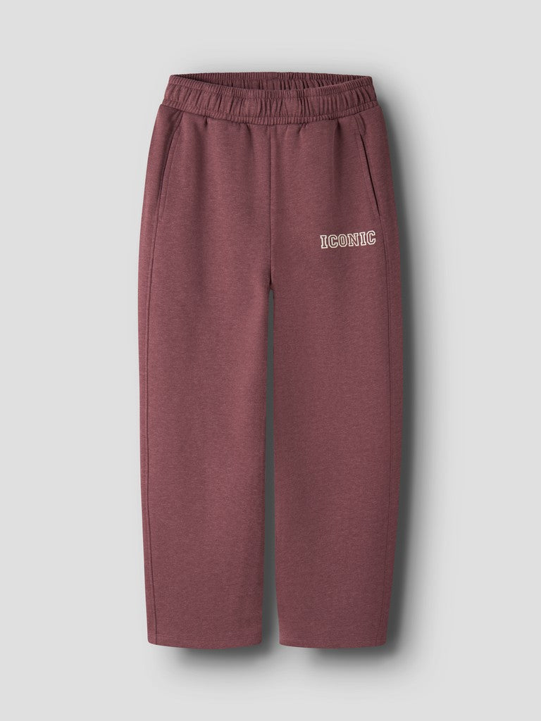 Sweatbyxa Vima Barrel Enfärgad Vinröd