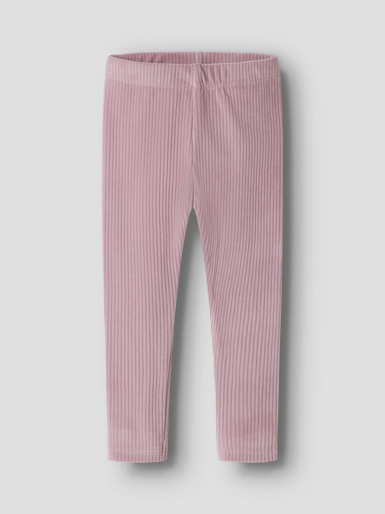 Leggings Byxa Veloa Ribbad Velour Rosa