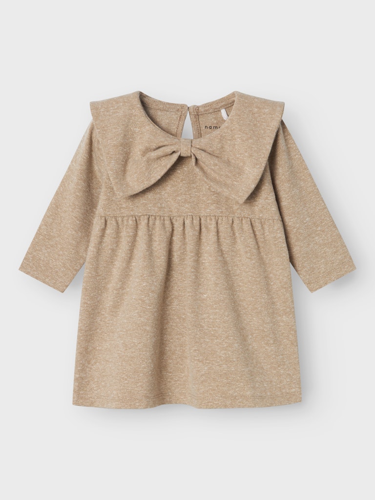 Klänning Långärmad Rossia Glitter Rosett Guld