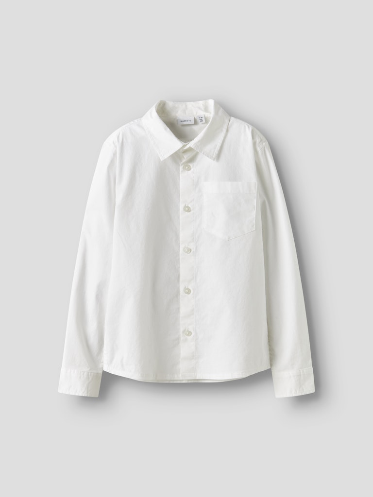 Långärmad Skjorta Refred Enfärgad Vit