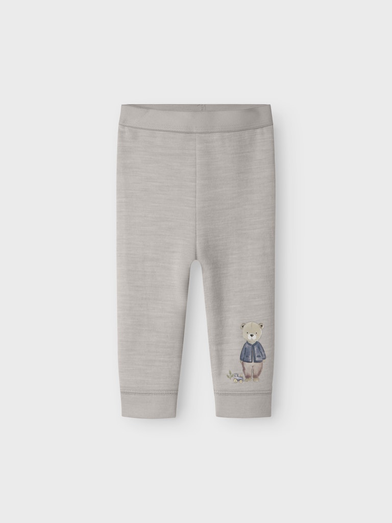 Leggings Merinoull/Bomull Wup Nalle Grå