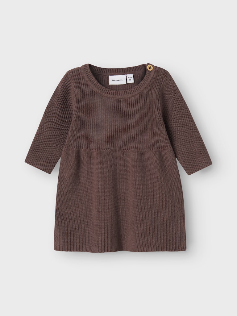 Klänning Olivina Stickad Enfärgad Rosa