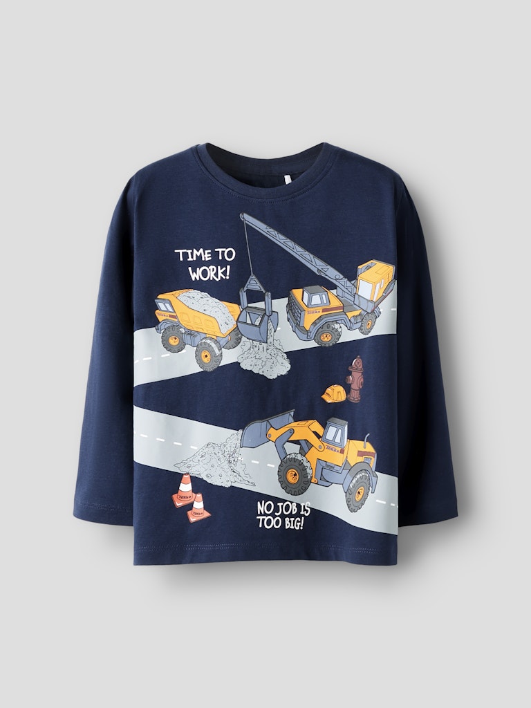 Topp Långärmad Tonka Bilar Fordon Blå