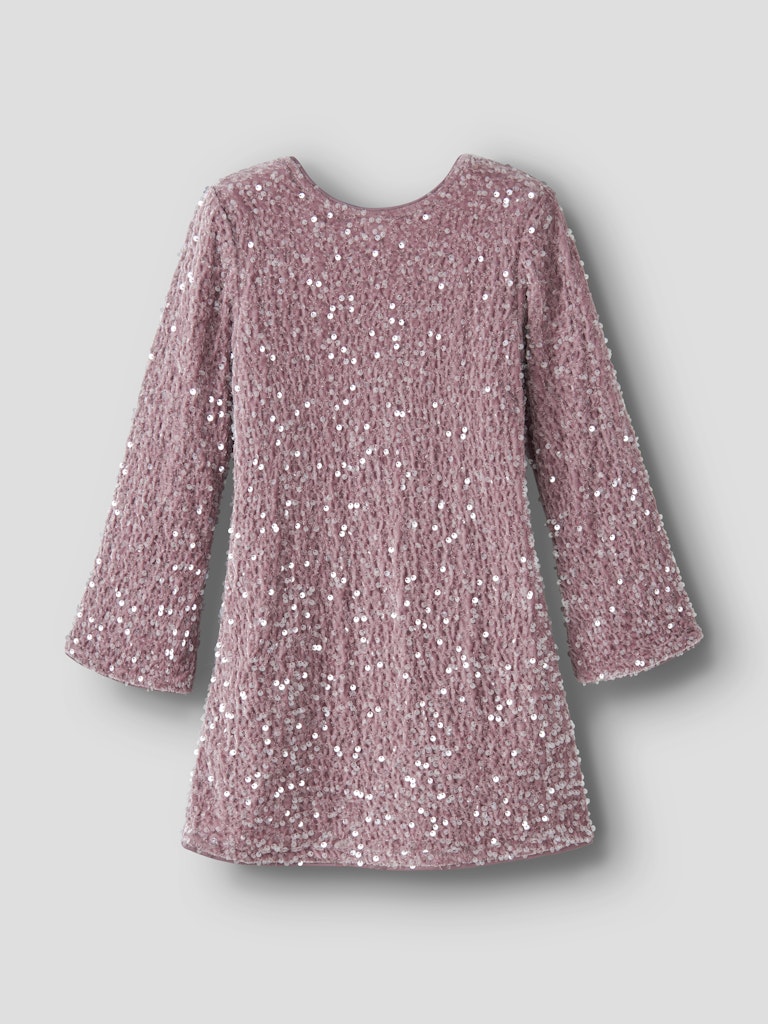 Paljettklänning Rusitta Långärmad Rosa