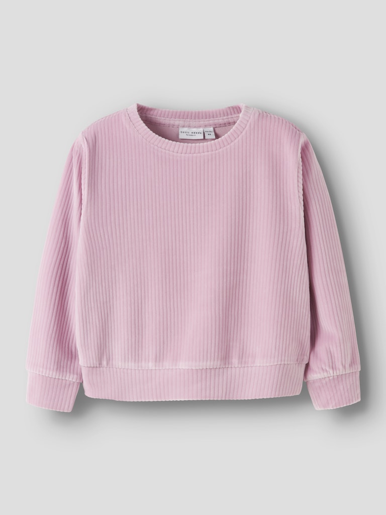 Tröja Veloa Ribbad Velour Rosa