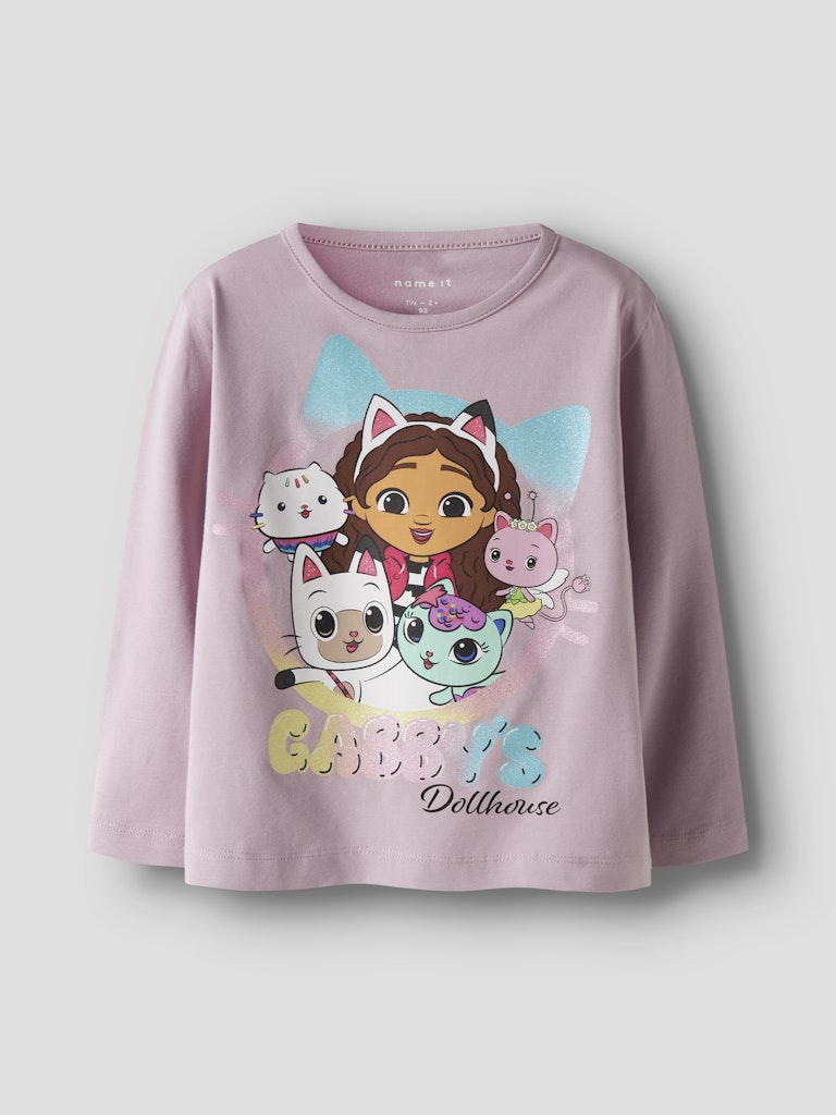 Långärmad Topp Gabby's Dockskåp Glitter Nulle Rosa