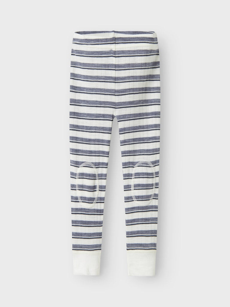 Leggings Merinoull Wang Randig Blå/Vit