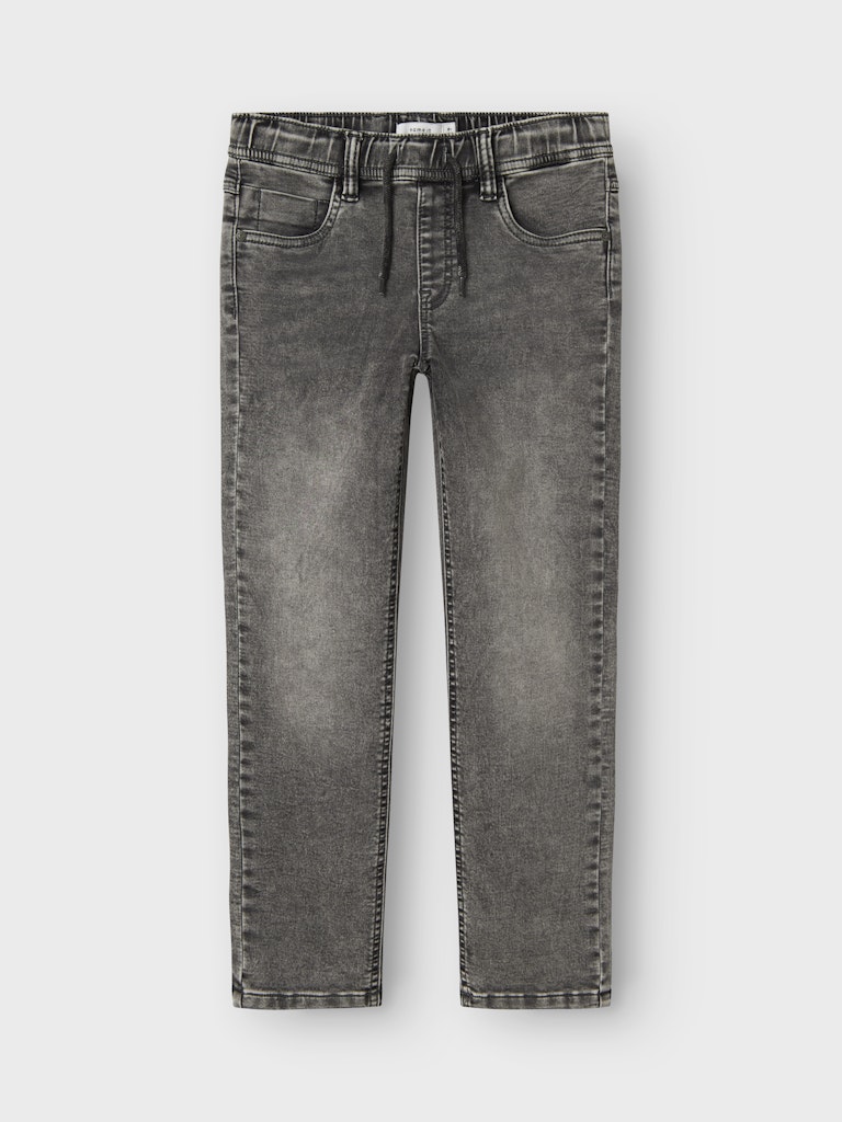 Jeans Mjuka Regular Resårmidja Grå