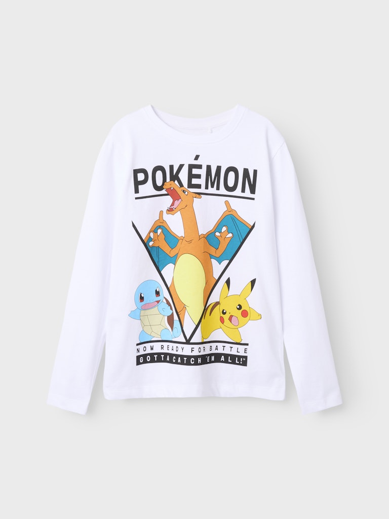 Långärmad Topp Pokémon Ast Vit