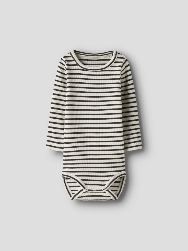 Body Bani Ribbad Randig Långärmad Brun