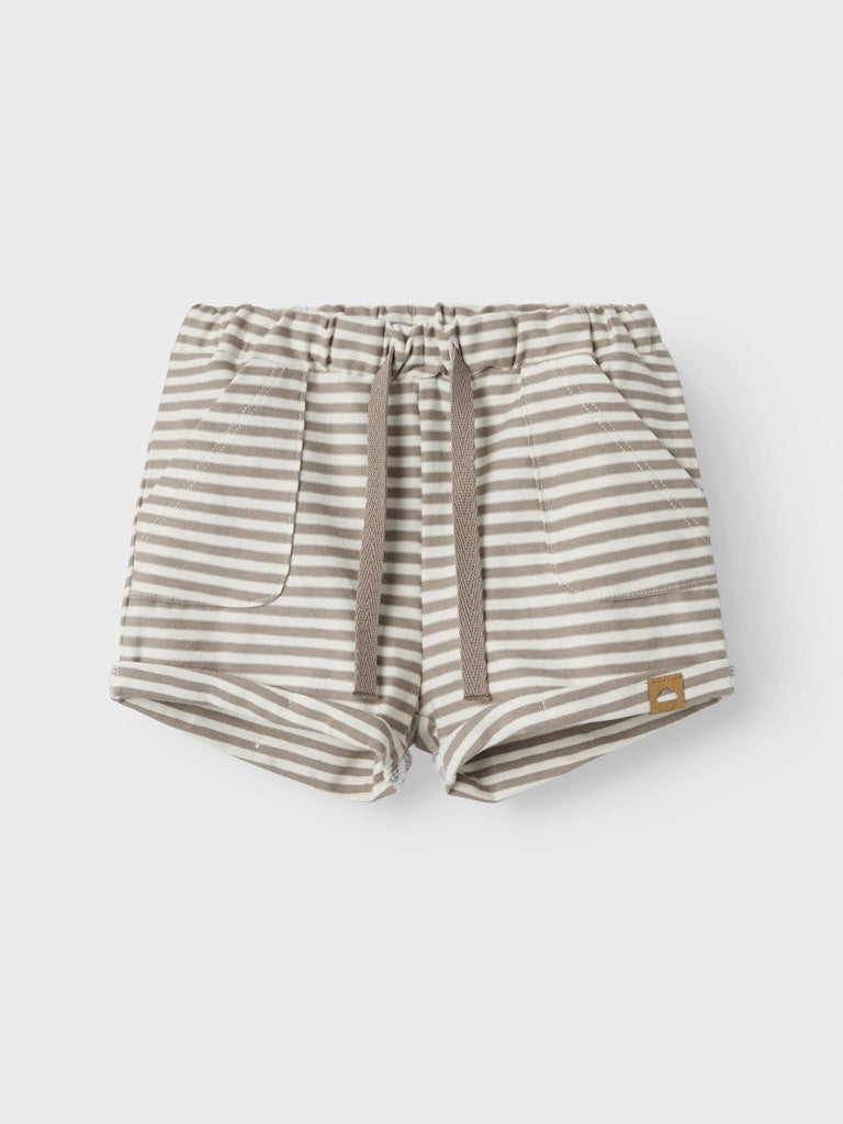 Shorts Fillo Randig Beige/Vit