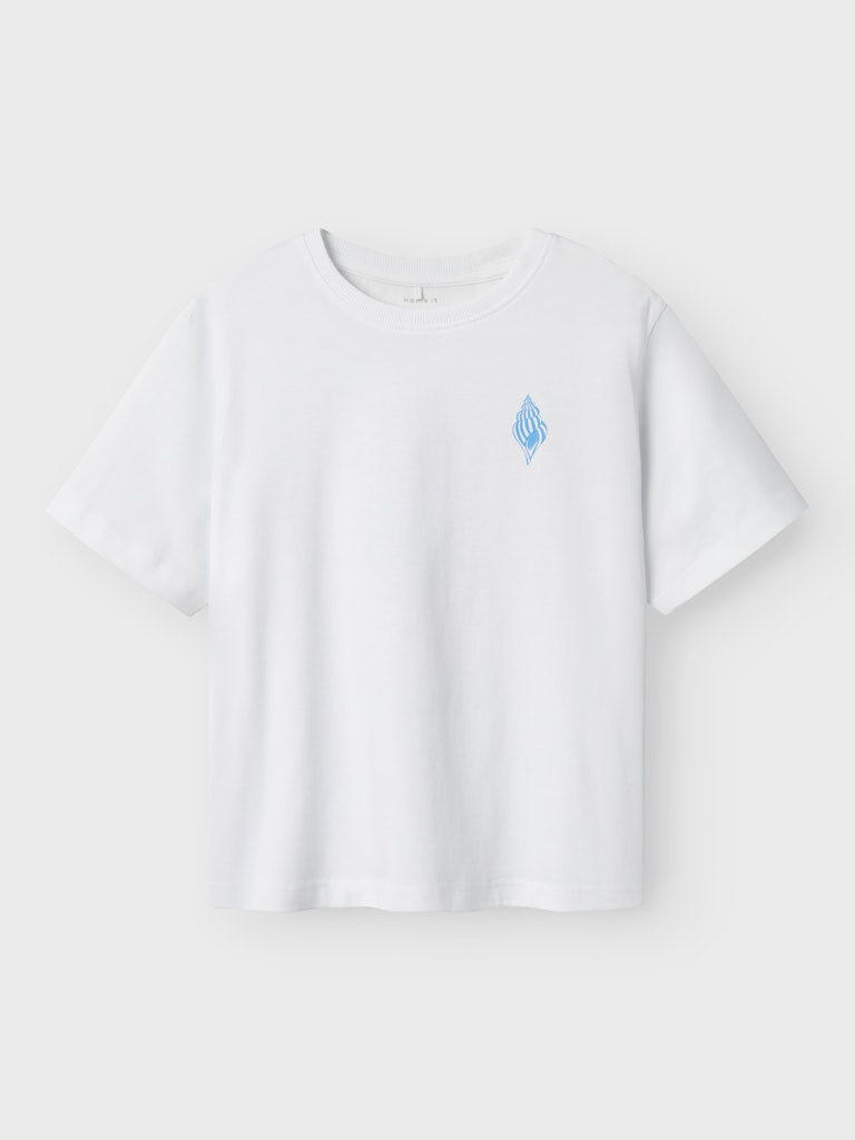 Topp Kortärmad Jassa Glitter Sea Shell Vit