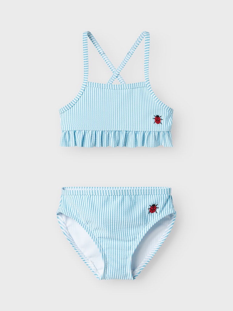 Bikini Zammer Randig Nyckelpiga Blå/Vit