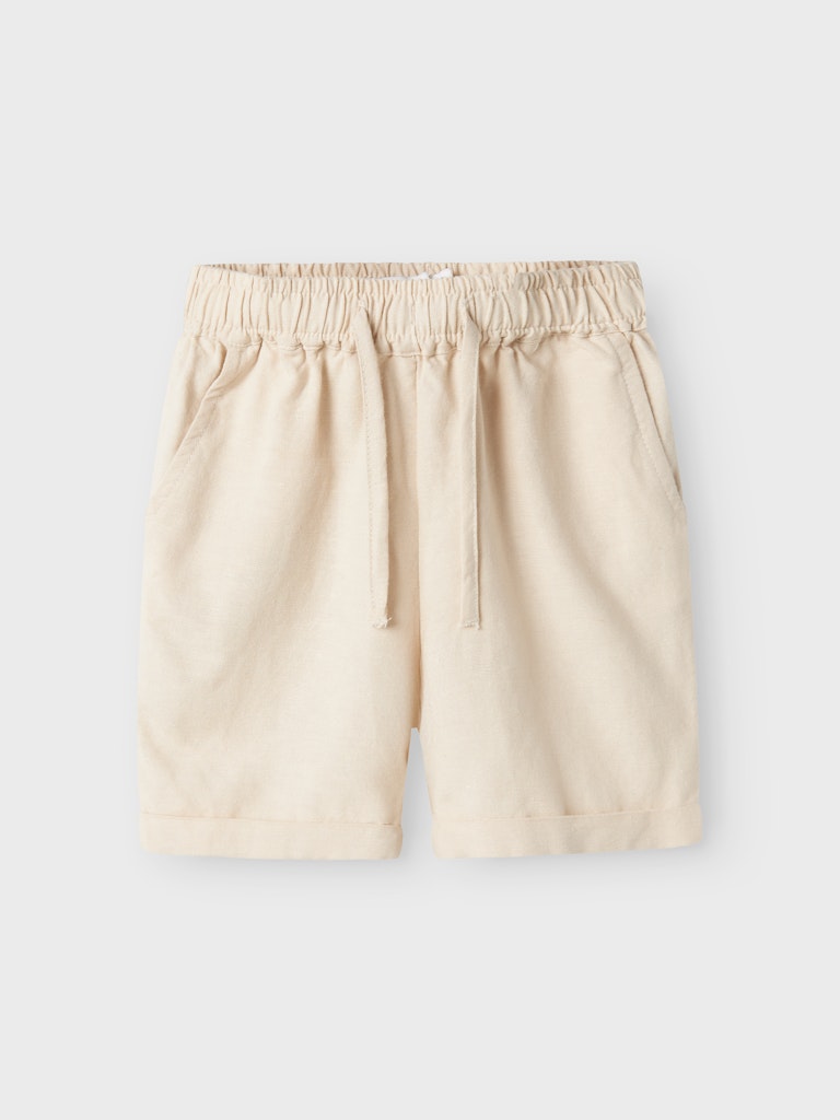 Linneshorts Faher Enfärgade Beige