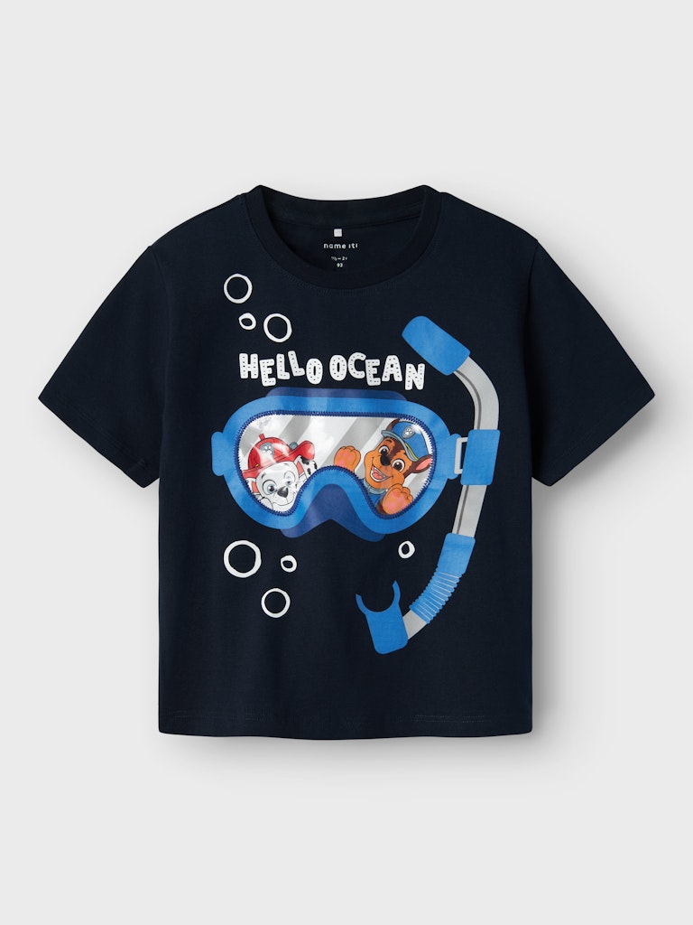 T-shirt Paw Patrol Chase Marshall Morish Marinblå
