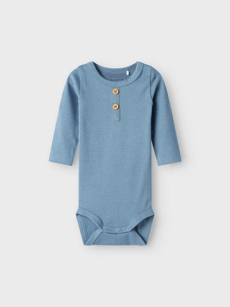 Långärmad Body Frig Enfärgad Blå