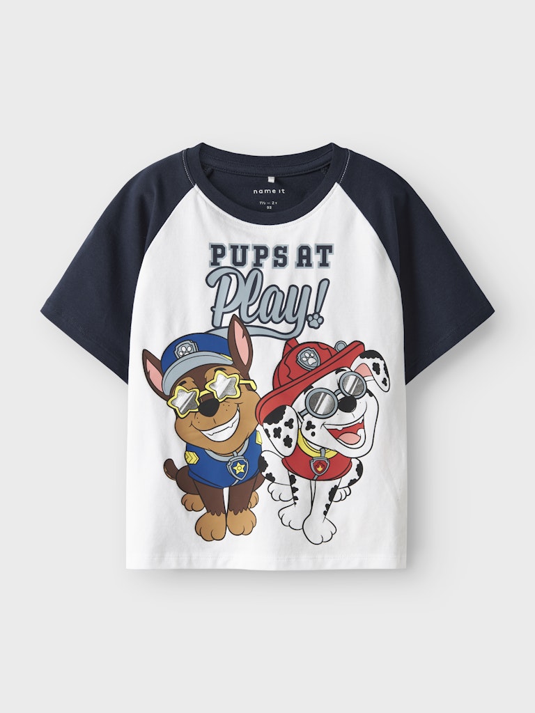T-shirt Paw Patrol Chase Marshall Mulin Vit