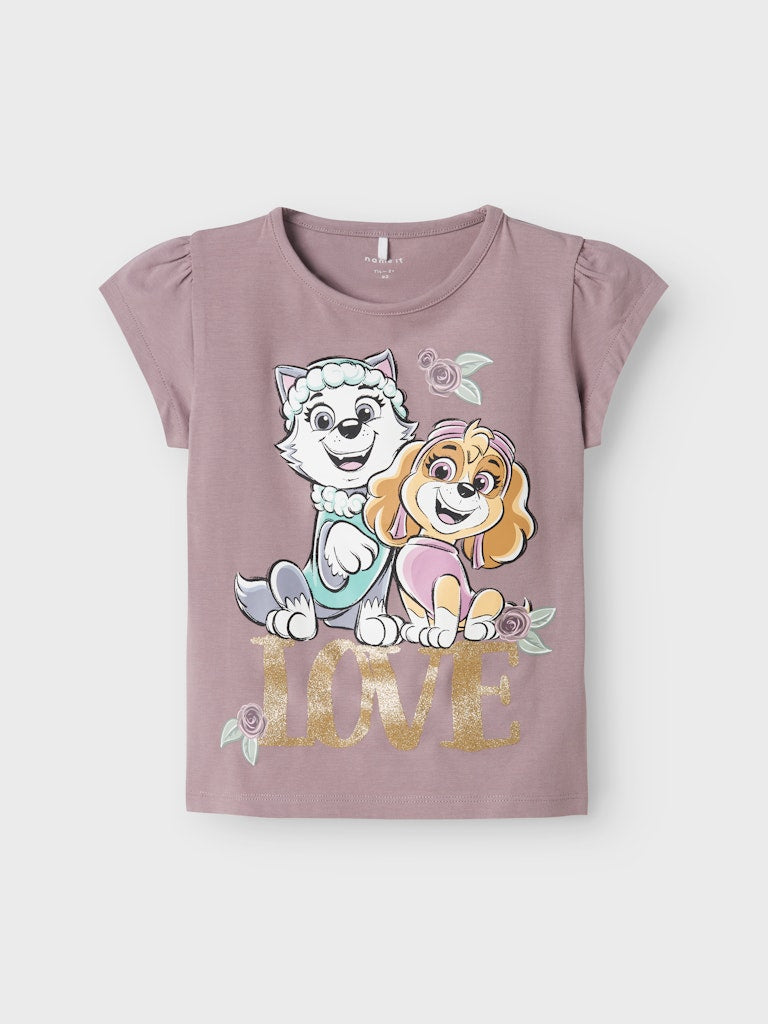 Kortärmad Topp Paw Patrol Skye Everest Merida Lila